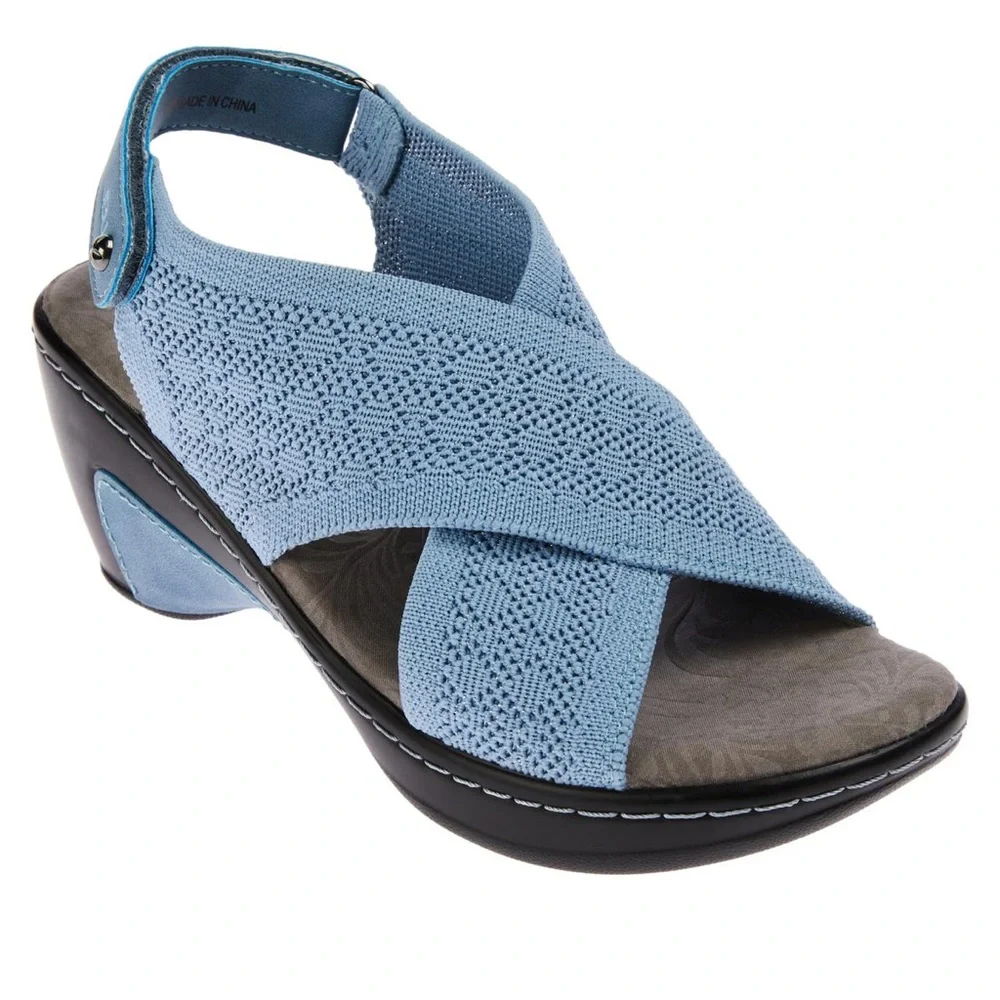 JBU by Jambu Alyssa Shimmer Knit Wedge Heel Sandal